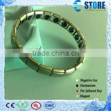 Power Band Energy Bracelet with Golden Circle and 20 pcs Germanium Stone