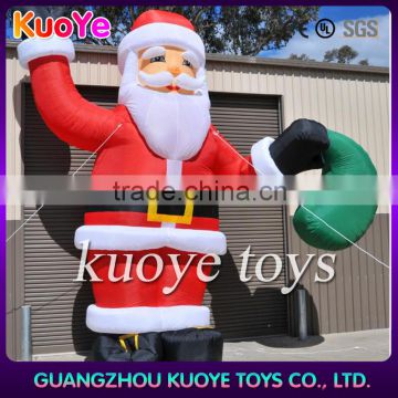 inflatable Christmas Santa, inflatable christmas father with bag, important Christmas decoration