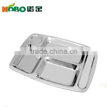 Stainless Steel 5 compartments mess tray/lunch tray