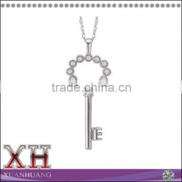 Turkish Jewelry Factory Wholesale S925 Silver Key Pendant Necklace