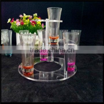 Clear pmma Acrylic shooter glass display stand