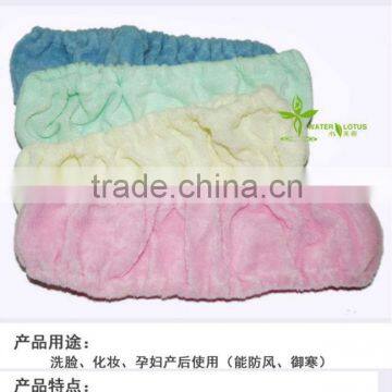 Microfiber elastic hair bands & turban set