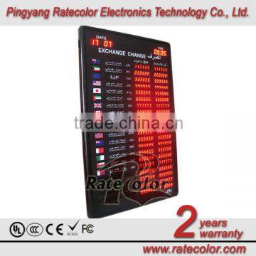 Hot selling ultra bright led currency exchange rate display board