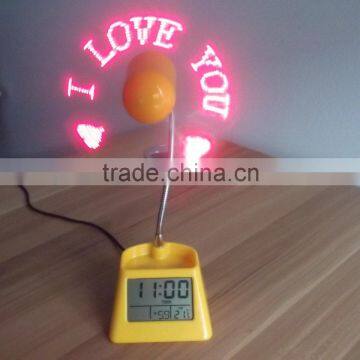 Usb led fan clock