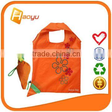 2016 New products carrot shape foldable polyester tote bag