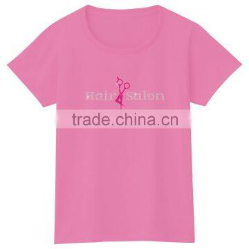 Heat Press Short Sleevescotton Tshirt Hair Salon Uniforms photo-5