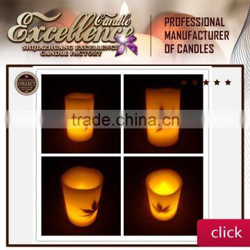 remote LED candles in round mouth flameless candles with remote