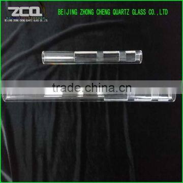 Opening On The Both Ends Quartz Glass Tube With Groove For Sale