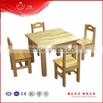 kids wooden table and chair