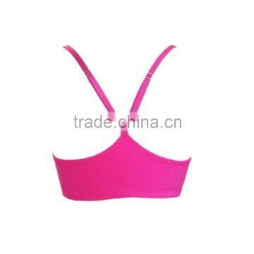 Fashionable Neon Color Sexy With Adjustable Crossed Straps Ladies Sports Bra photo-3