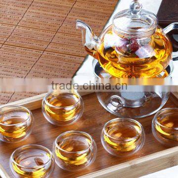 Hot Selling Special Design Glass Warmer Family Kitchen Tea Ware Teaset Glass Tea Warmer photo-4
