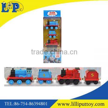 Pull back mini metal cartoon train toy for children