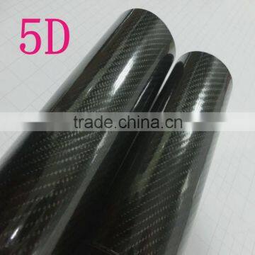 High Glossy PVC Material 1.52*30m/Size Car Body Vinyl 5D Carbon Fiber Wrap