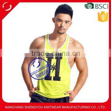 2015 NEW Men's Trainning Gym Tank Tops Fitness Stringer Singlet