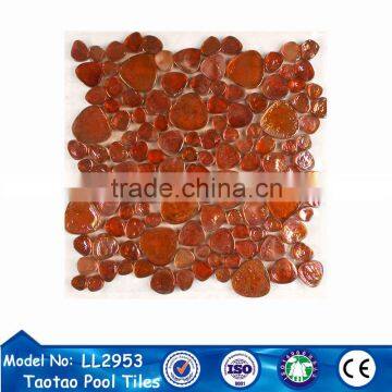 China Factory Color Glass Pebbl Tile for Swim Mosaic Alpha Tile photo-5
