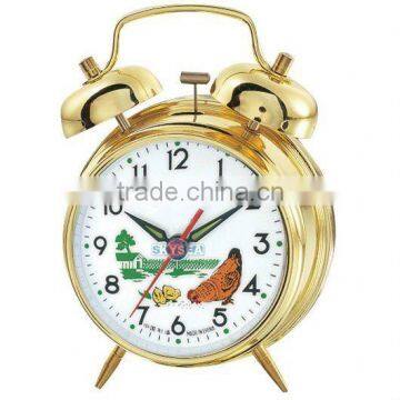 Mechanical twin bell alarm clock