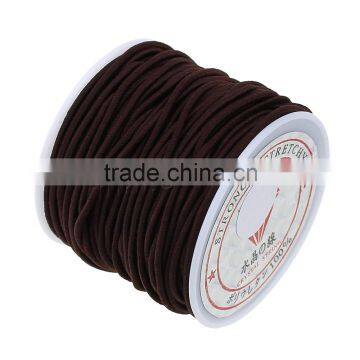 2MM coffee color waxed jewelry cord round elastic thread