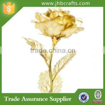 Handmade Metal Golden Rose Gift Indoor Home Decoration