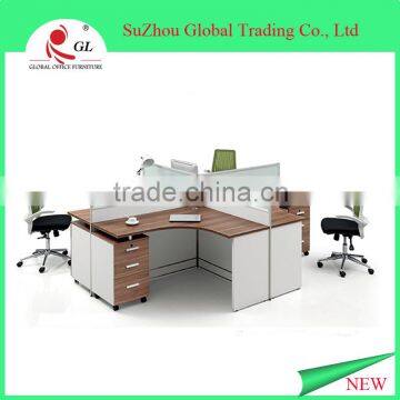 Chinese Newly Design Unquie Style Office Partition Wooden Computer Desk photo-2
