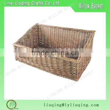 Wholesale Exqusite Rectangle wicker woven bread storage tray, rattan wicker basket