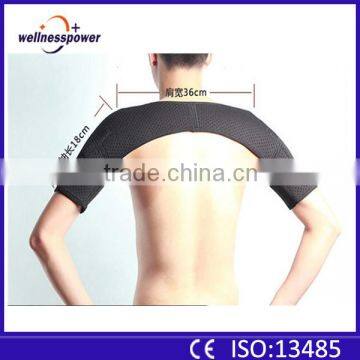 Black Neoprene Double Shoulder Support Protector Wrap Brace