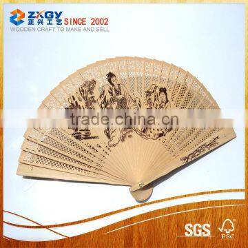 Factory Direct Supply Cheap Scented Sandalwood Fan Wood Hand Fan