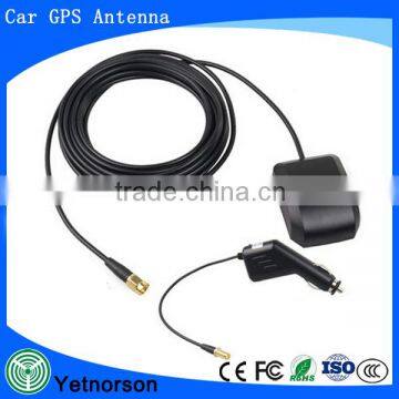 high gain GPS+BeiDou / GNSS Navigation active antenna SMA Male Connector with Car Charger