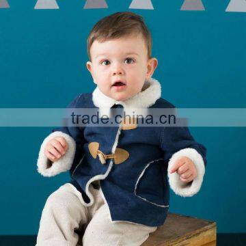 DB820 davebella 2014 winter wholesale infant coat babi clothing chenillie jacket baby fashion outwear clothes