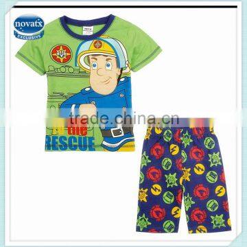 2-6Y (CD4723) Nova kids cotton set baby clothes short sleeves kids stock clothing sets for boys