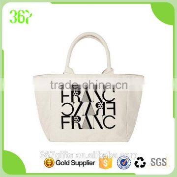 Big Capacity 100% Canvas Tote Handbag with Lock Catch