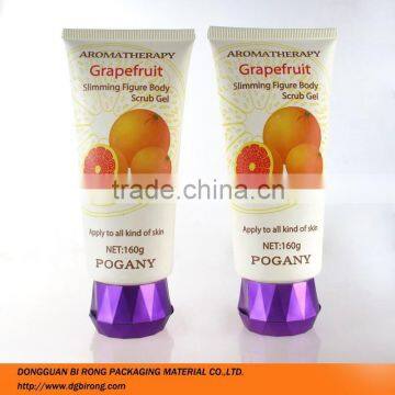 plastic flip top cap material and body scrub gel use container