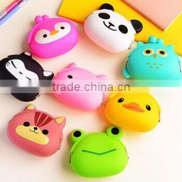 Super of strange expression cartoon zipper silicone zero wallet Lovely shell coin type package 9 colors PN5871A