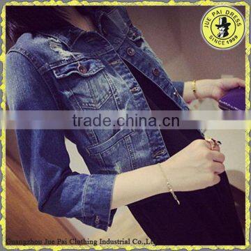 2015 Latest Young Girl Short Denim Jean Jacket Wholesale                        
                                                Quality Choice