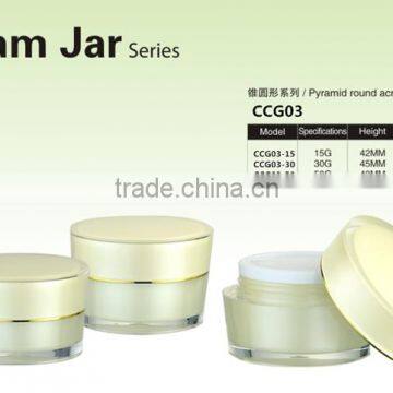 Wholesale Cosmetic Packaging Skincare Bottle Round Colord 15g/30g/50g Acrylic Jars Acrylic Cream Jar photo-2