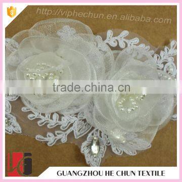 HC-0633-1 Hechun Sewing Patterns Pearl Chiffon Wedding Bridal Applique photo-3