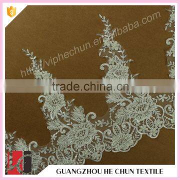 HC-1781-1 Hechun Retro Style Factory White Embroidered Pearl Chemical Lace Trim