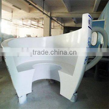 fibreglass tea shop cup seat, customised decorative theme furniture