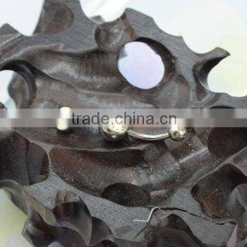 Musical Notation Dangle Belly Rings, Fashion Body Piercing Jewelry, Rhinestone Navel Piercing Rings photo-3