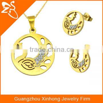 Premier Design With Different Flower Clover Stainless Steel Necklace And Jewelry Sets photo-2