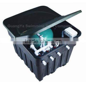 Swimming pool integrated filteration with box