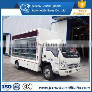 Automatic hydraulic Hydraulic stage Outdoor advertising full color truck domestic price