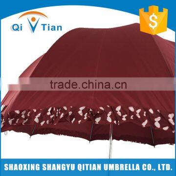 Best selling durable using red lace polyester brand name umbrella