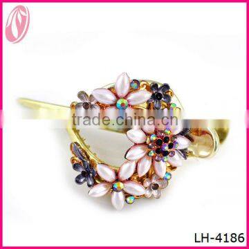 Pink Flower Stylish Bridal Hair Clips For Wedding Hairdressing Barrettes