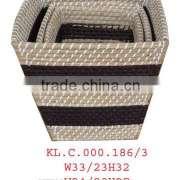 High quality best selling 2015 water hyacinth square coloful storage with handle from Vietnam