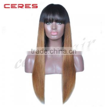 alibaba express ombre long hair wig cheap heavy density full silk base wig