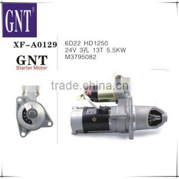 excavator engine starter motor for HD1250 6D22