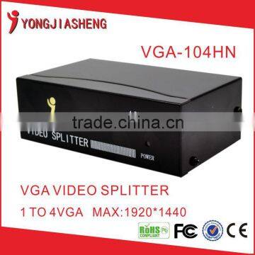 Video splitter 4-port,VGA 4 port video splitter,VGA frequency divider VGA-104HN