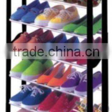 7 layer folding non-slip plastic rame shoe rack