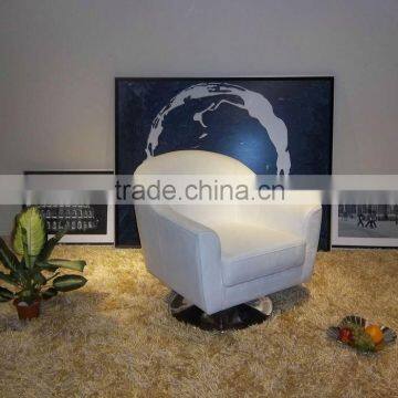Furniture Thailand Hot Sales Modern Armchair White Leather Sofa for Salon Quality Choice photo-3