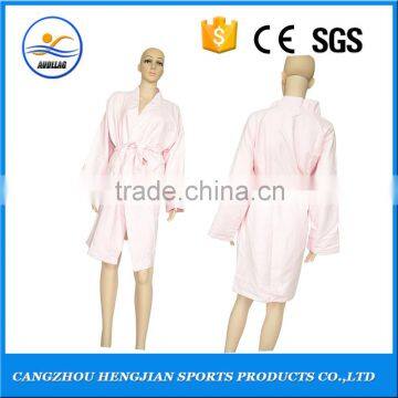 Pink advanced professional comfortable mature microfiber bathrobe for hotel/home/Sauna/Spa/swimming